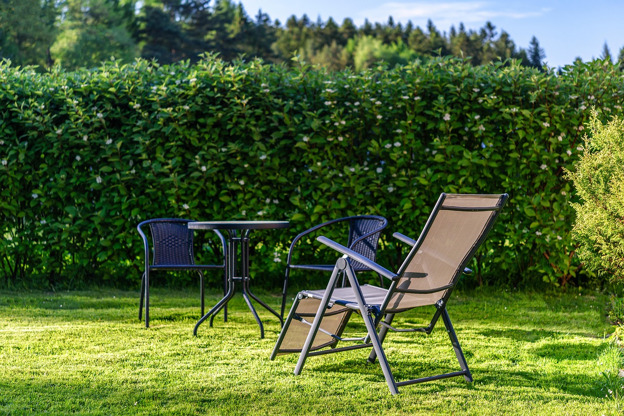 A garden chair and a table