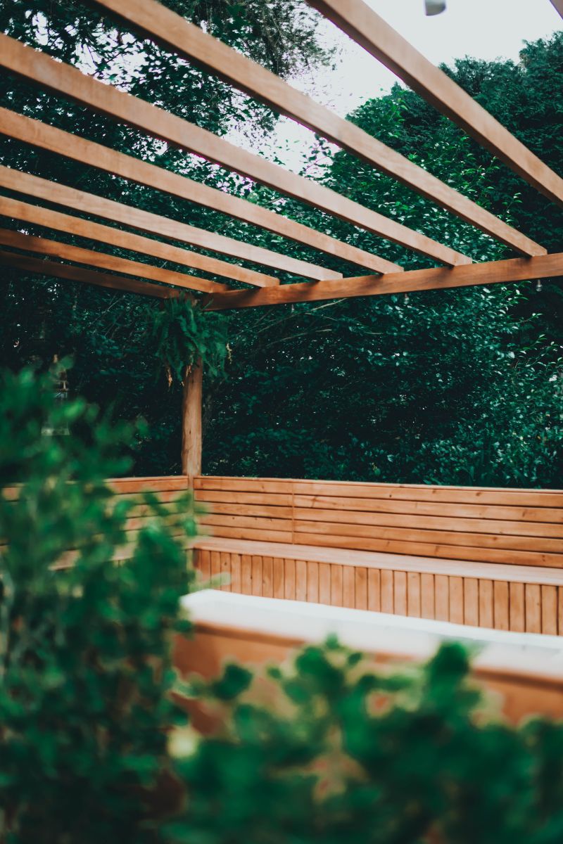 douglas hout in de tuin