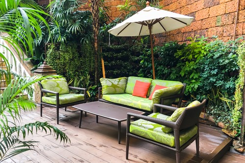 Zithoek tuin